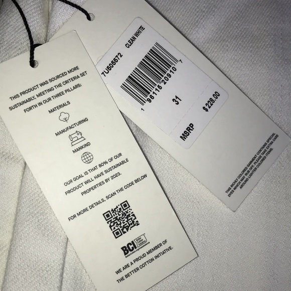 7 For All Mankind Megaflare Jeans in Clean White NWT - Picture 2 of 10